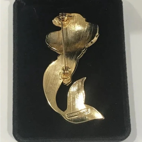 DISNEY SWAROVSKI LITTLE MERMAID ARIEL BROOCH PIN RARE VTG 90’s NEW AUTHENTIC - Picture 2 of 3